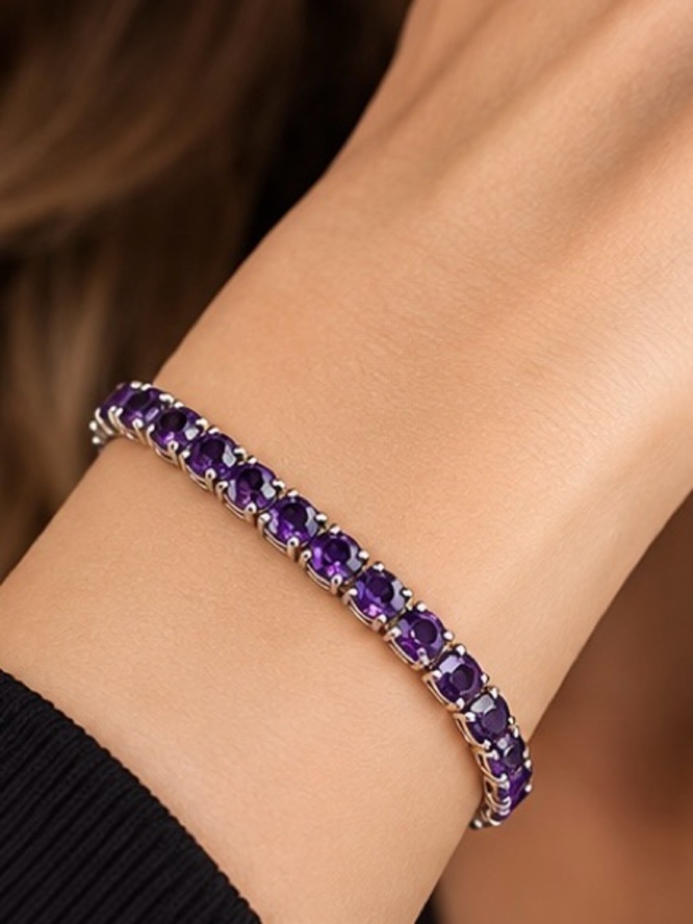 💜 Designer Inspired Purple Gem Tennis Bracelet 💜